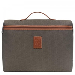 Longchamp Boxford S Erkek Evrak Çantası Kahverengi | 82157-OFTD