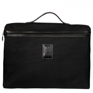 Longchamp Boxford S Erkek Evrak Çantası Siyah | 15408-VUBA