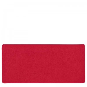 Longchamp Le Foulonné Continental Kadın Cüzdan Kırmızı | 73625-GVYN