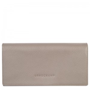 Longchamp Le Foulonné Continental Kadın Cüzdan Gri | 69532-ZXQG