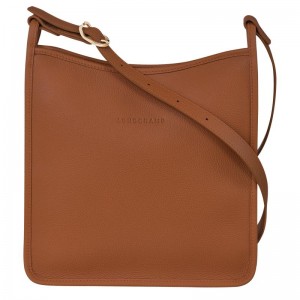 Longchamp Le Foulonné M Kadın Çapraz Askılı Çanta Kahverengi | 60159-YQTD