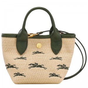 Longchamp Le Panier Pliage XS Kadın Basket Bag Haki | 96173-YLZS
