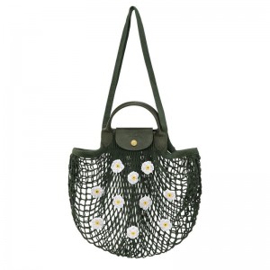 Longchamp Le Pliage Filet L Kadın Mesh Bag Haki | 41726-QXVS