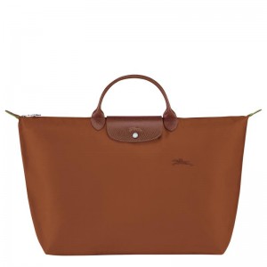 Longchamp Le Pliage Green S Kadın Seyahat Çantası Kahverengi | 79856-KJFR