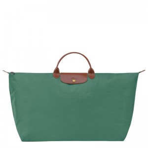 Longchamp Le Pliage Original M Kadın Seyahat Çantası Yeşil | 40637-OEKX