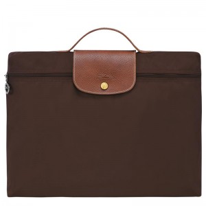 Longchamp Le Pliage Original S Erkek Evrak Çantası Kahverengi | 60843-ZQEC