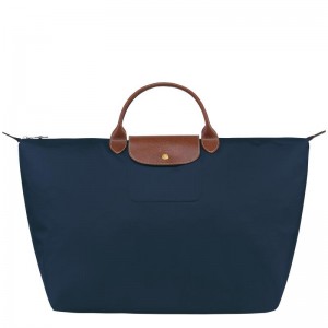 Longchamp Le Pliage Original S Erkek Seyahat Çantası Lacivert | 69423-HSUF