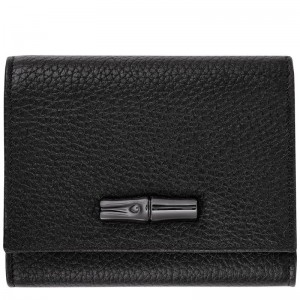 Longchamp Roseau Essential Kadın Cüzdan Siyah | 57021-NHVG