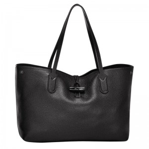 Longchamp Roseau Essential L Kadın Tote Çanta Siyah | 90245-TYKL