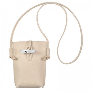 Longchamp Roseau with lace Kadın Kılıf Beyaz | 08592-ZLOD