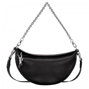 Longchamp Smile S Kadın Çapraz Askılı Çanta Siyah | 30498-MOIR